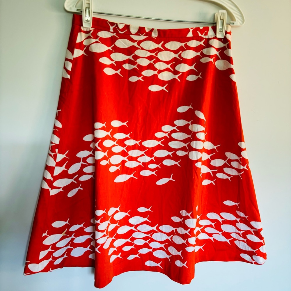 J. Crew RARE HTF Fish Print Skirt